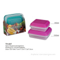 Plastic Food Container, 4pcs Square Storage Box